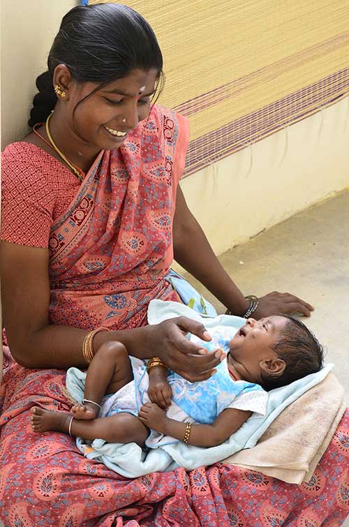 Anitha and her baby